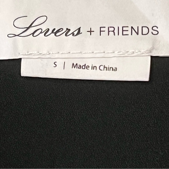 Lovers + Friends Revolve Bodysuit Plunge Neck Sheer Sleeves Embroidered S boho - Picture 15 of 16